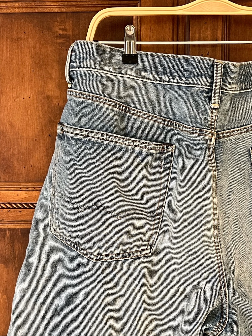 NWOT American Eagle Baggy Jort | Denim Light Faded Washed | Size 34 - Picture 3 of 13